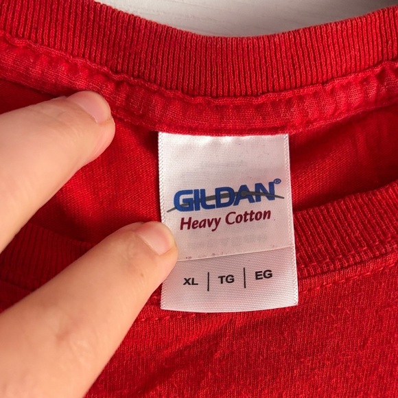 Nebraska Gildan Red Heavy Cotton T-Shirt - Picture 2 of 4